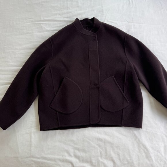 Soeur windsor coat in burgendy/ brown - Picture 2 of 4